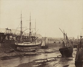 Harbour, Swansea, Wales, 1855. Creator: Alfred Rosling (British, 1802-c. 1880s).