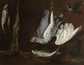 Hare, Spoonbill, and Fish, mid-1600s. Creator: Unknown.