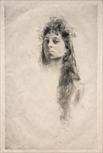 Head of a Girl, 1800s. Creator: Robert Frederick Blum (American, 1857-1903).