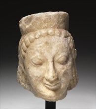 Head of a Sphinx, 540-520 BC. Creator: Unknown.