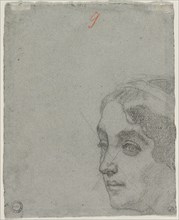 Head of a Woman (verso), c. 1857. Creator: Thomas Couture (French, 1815-1879).