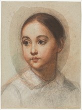Head of a Young Girl, c. 1857. Creator: Alexandre Hesse (French, 1806-1879).
