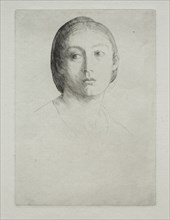 Head of a Young Girl. Creator: Alphonse Legros (French, 1837-1911).