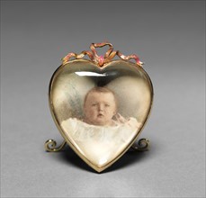 Heart-shaped Frame, before 1896. Creator: Mikhail Evlampievich Perkhin (Russian, 1860-1903); Peter Carl Fabergé (Russian, 1846-1920), firm of.