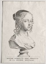 Henriette-Marie dAngleterre, duchess dOrleans. Creator: Claude Mellan (French, 1598-1688).