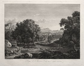 Heroic Landscape: Cattle Crossing the River, 1795. Creator: Johann Christian Reinhart (German, 1761-1847).