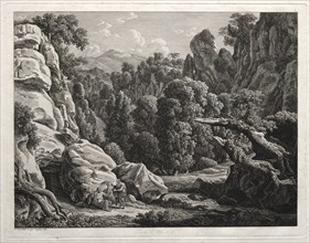 Heroic Landscape: Landscape with the Temptation of Christ, 1799. Creator: Johann Christian Reinhart (German, 1761-1847).