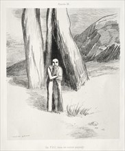 Homage to Goya: A Madman in a Dismal Landscape, 1885. Creator: Odilon Redon (French, 1840-1916); Lemercier & Cie..