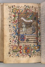 Hours of Charles the Noble, King of Navarre (1361-1425): Annunciation to the Shepherds...(verso), c1 Creator: Master of the Brussels Initials and Associates (French).