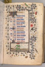 Hours of Charles the Noble, King of Navarre (1361-1425): fol. 10r, October, c. 1405. Creator: Master of the Brussels Initials and Associates (French).