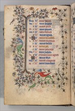 Hours of Charles the Noble, King of Navarre (1361-1425): fol. 1v, January , c. 1405. Creator: Master of the Brussels Initials and Associates (French).