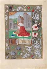Hours of Queen Isabella the Catholic, Queen of Spain: Fol. 200r, David, c. 1500. Creator: Master of the First Prayerbook of Maximillian (Flemish, c. 1444-1519); Associates, and.