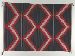 Hubbell Revival-style Rug with Moki (Moqui) Stripes, c. 1890-1910. Creator: Unknown.