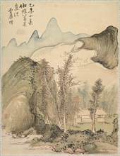 Hut Amidst the Trees, 1847. Creator: Tsubaki Chinzan (Japanese, 1801-1854).