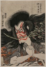 Ichikawa Danjuro VII as Kan Shojo in the Mt. Tenpai Scene (from the series Famous Kabuki Plays), 181 Creator: Gototei Kunisada (Japanese, 1786-1864).