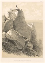 Illustrated Excursion in Italy (vol. II): Ancient Walls, Monte Circello, 1846. Creator: Edward Lear (British, 1812-1888).