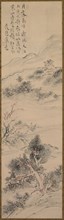 Illustration of Zhang Qi's Poem on the Cold Mountain Temple, 18th century. Creator: Ike Taiga (Japanese, 1723-1776).