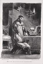 Illustrations for Faust: Faust in his dressing-room, 1828. Creator: Eugène Delacroix (French, 1798-1863); Chez Ch. Motte, Éditeur, distributed by Chez Sautelet, Libraire.