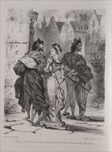 Illustrations for Faust: Faust seeks to allure Marguerite, 1828. Creator: Eugène Delacroix (French, 1798-1863); Chez Ch. Motte, Éditeur, distributed by Chez Sautelet, Libraire.