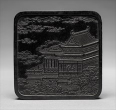 Ink Cake with Architectural Design, 1736-1795. Creator: Unknown.
