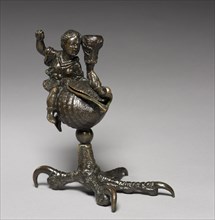Inkwell and Candlestick with the Infant Hercules Killing the Serpents, c. 1510-1520. Creator: Severo da Ravenna (Italian, c.1496-c.1543), workshop of.