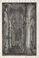 Interior of St. Stephen's Cathedral in Vienna, c. 1810. Creator: Karl Friedrich Schinkel (German, 1781-1841).