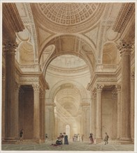Interior of the Pantheon in Paris. Creator: Fredrick Nash (British, 1782-1856).
