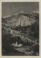Intermezzo: Moonlit Night (Opus IV, 5), 1881. Creator: Max Klinger (German, 1857-1920).
