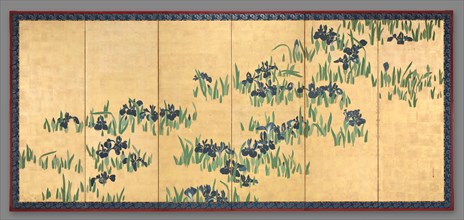 Irises, 1700s. Creator: Watanabe Shik? (Japanese, 1683-1755).