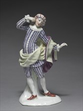 Italian Comedy Figure: Mezetin, c. 1753. Creator: Fürstenberg Porcelain Factory (German); Simon Feilner (German, 1798).