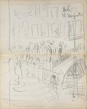 Italian Sketchbook: Bridge St. Margarita (page 67 & 68), 1898-1899. Creator: Maurice Prendergast (American, 1858-1924).