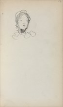 Italian Sketchbook: Head of a Girl (page 176), 1898-1899. Creator: Maurice Prendergast (American, 1858-1924).