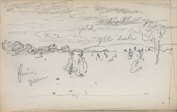 Italian Sketchbook: Landscape (page 57), 1898-1899. Creator: Maurice Prendergast (American, 1858-1924).