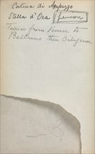 Italian Sketchbook: Notes (page 3), 1898-1899. Creator: Maurice Prendergast (American, 1858-1924).