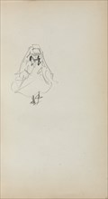 Italian Sketchbook: Standing Girl (page 257), 1898-1899. Creator: Maurice Prendergast (American, 1858-1924).