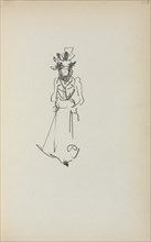 Italian Sketchbook: Standing Woman ( page 118), 1898-1899. Creator: Maurice Prendergast (American, 1858-1924).