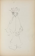 Italian Sketchbook: Standing Woman (page 147), 1898-1899. Creator: Maurice Prendergast (American, 1858-1924).