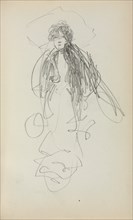 Italian Sketchbook: Standing Woman (page 219), 1898-1899. Creator: Maurice Prendergast (American, 1858-1924).