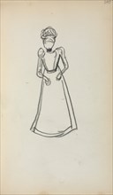 Italian Sketchbook: Standing Woman (page 240), 1898-1899. Creator: Maurice Prendergast (American, 1858-1924).