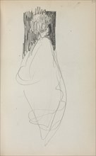 Italian Sketchbook: Standing Woman (page 50), 1898-1899. Creator: Maurice Prendergast (American, 1858-1924).