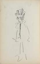 Italian Sketchbook: Standing Woman 3/4 View (page 126), 1898-1899. Creator: Maurice Prendergast (American, 1858-1924).