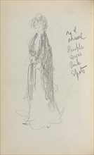 Italian Sketchbook: Standing Woman with Shawl (page 53), 1898-1899. Creator: Maurice Prendergast (American, 1858-1924).