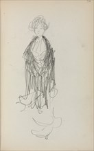 Italian Sketchbook: Standing Woman with Shawl (page 54), 1898-1899. Creator: Maurice Prendergast (American, 1858-1924).