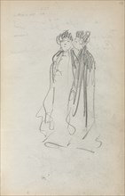 Italian Sketchbook: Two Standing Women (page 4), 1898-1899. Creator: Maurice Prendergast (American, 1858-1924).