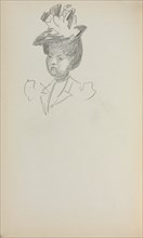 Italian Sketchbook: Woman, Bust Length (page 142), 1898-1899. Creator: Maurice Prendergast (American, 1858-1924).