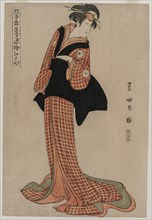 Iwai Kiyotaro (Edoya) as Okaru (from the series Pictures of Actors Onstage), 1794. Creator: Utagawa Toyokuni (Japanese, 1769-1825).