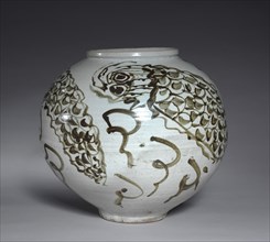Jar with Dragon and Clouds Design, 1600s-1700s. Creator: Unknown.