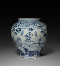 Jar with Scenes from the Land of Taoist Immortals, early 15th Century. Creator: Unknown.