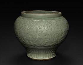 Jar: Celadon Ware, Ming dynasty (1368-1644). Creator: Unknown.