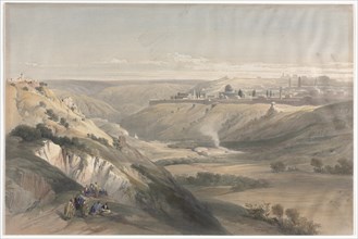 Jerusalem from the Mount of Olives, 1839. Creator: David Roberts (British, 1796-1864).